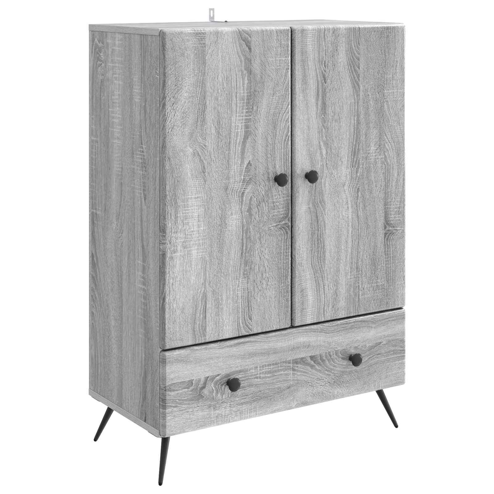 Sidebord Grå sonoma-eg 66 x 34,5 x 95 cm Konstrueret træ billede