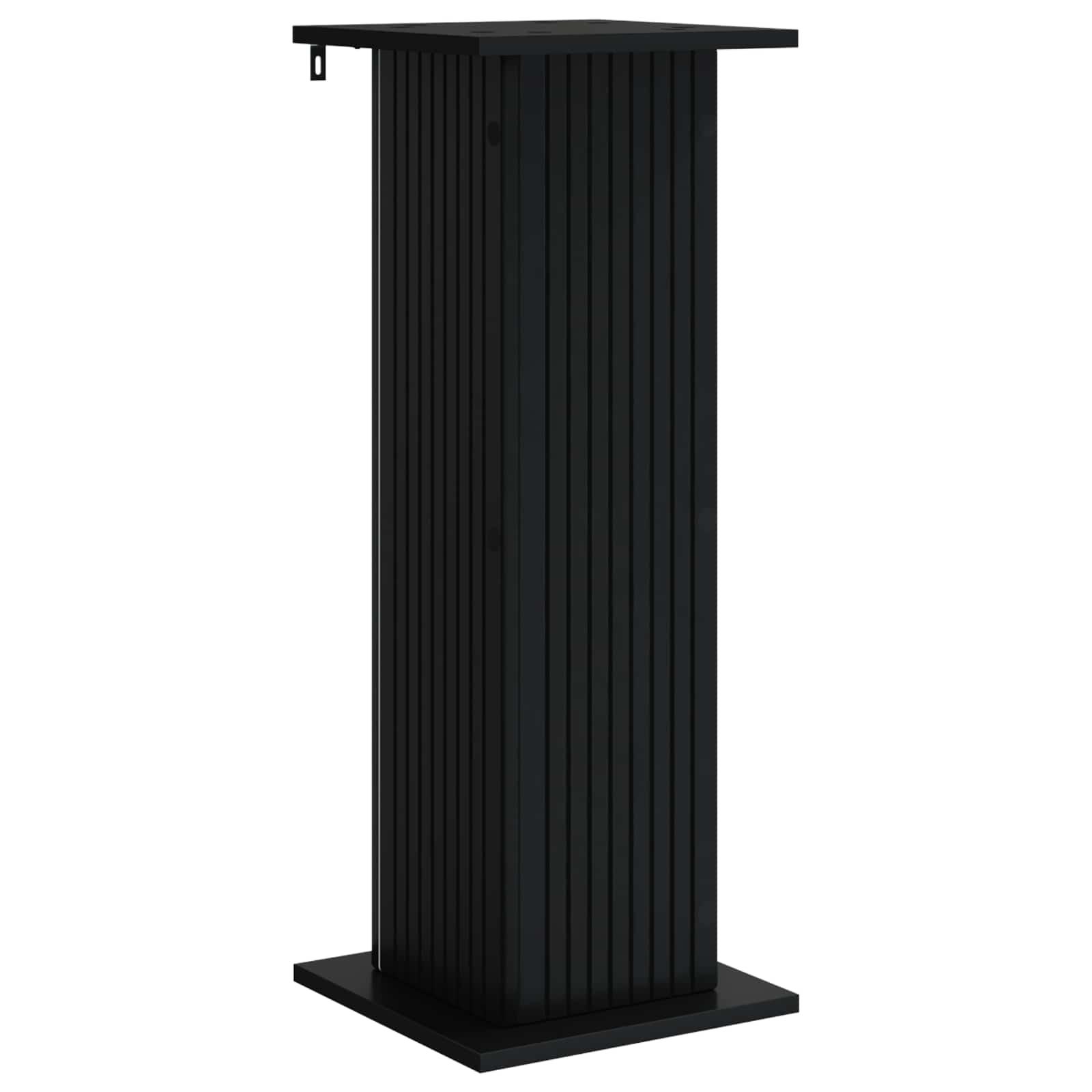 Planteholder i konstrueret træ - sort 30,5 × 30 × 80,5 cm