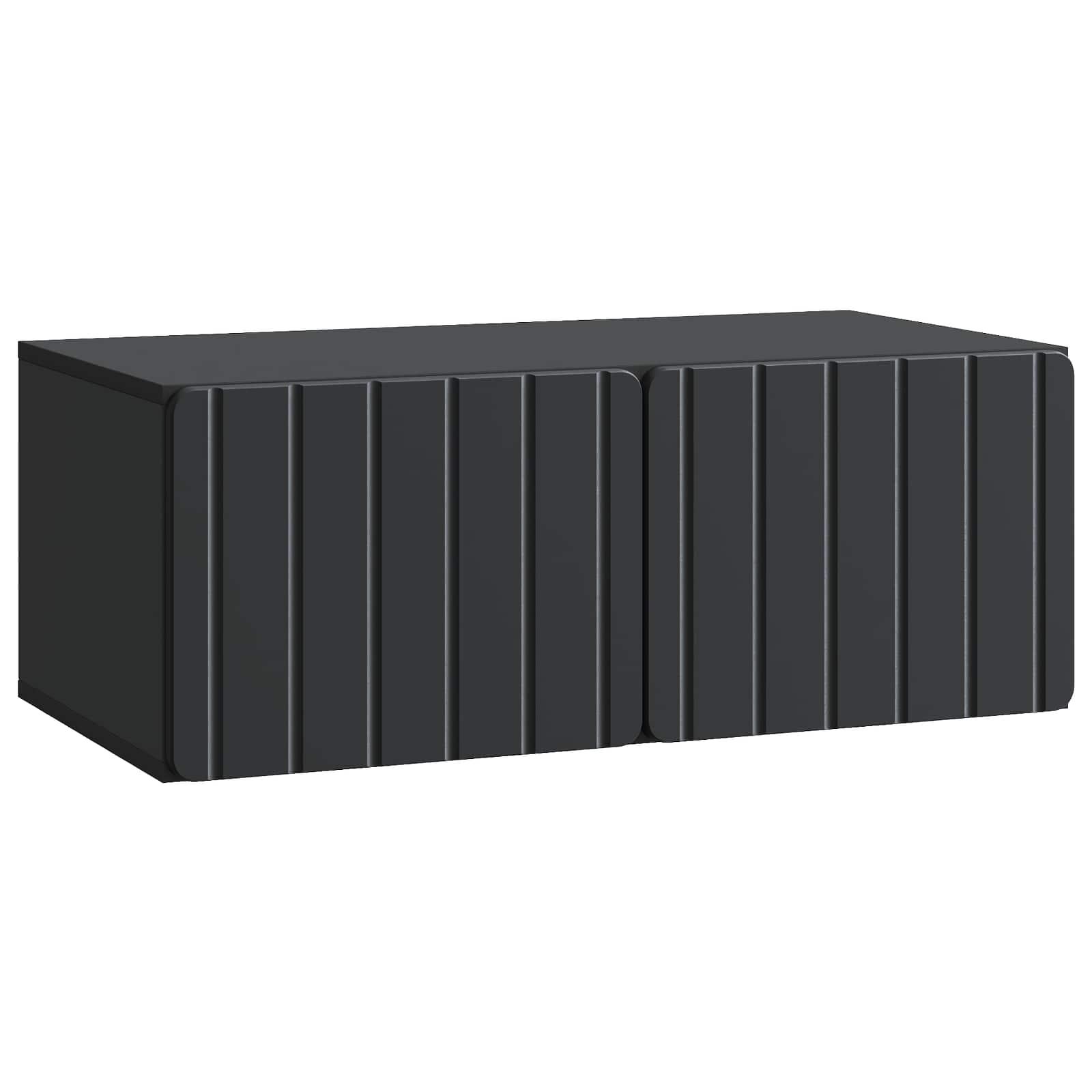Væghængt TV-skab Sort 78,5 x 41 x 30 cm Konstrueret træ billede