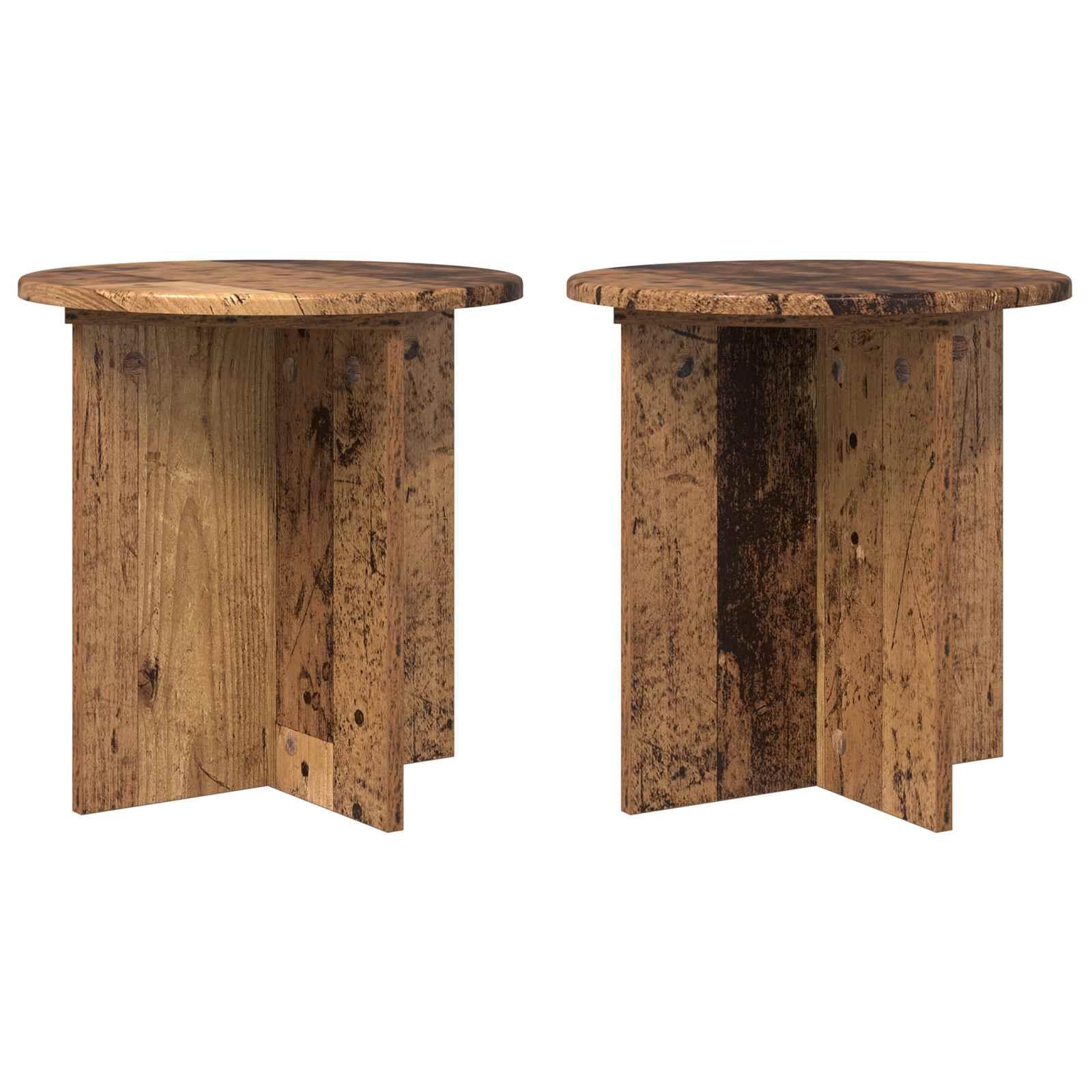 Planteholder sæt - 2 stk i “gammelt træ”, 40 × 40 × 40 cm, konstrueret træ billede