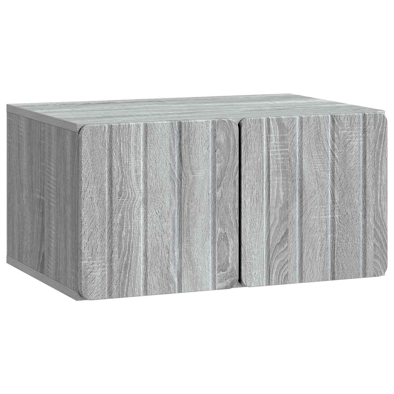 Væghængt TV-skab Vægmonteret Grå sonoma-eg 59,5 x 41 x 30 cm billede
