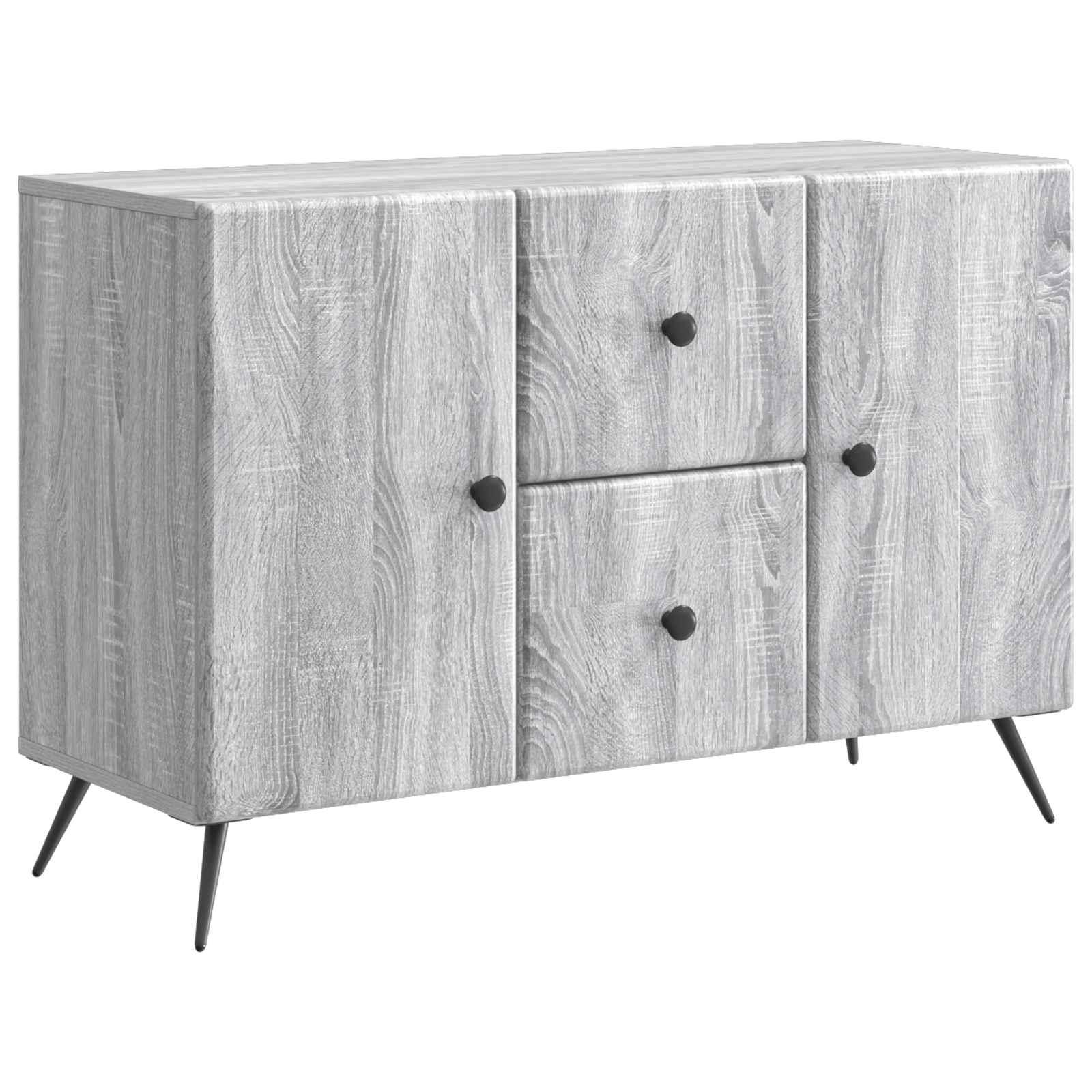 Sidebord Grå sonoma-eg 89 x 34,5 x 60 cm Konstrueret træ billede