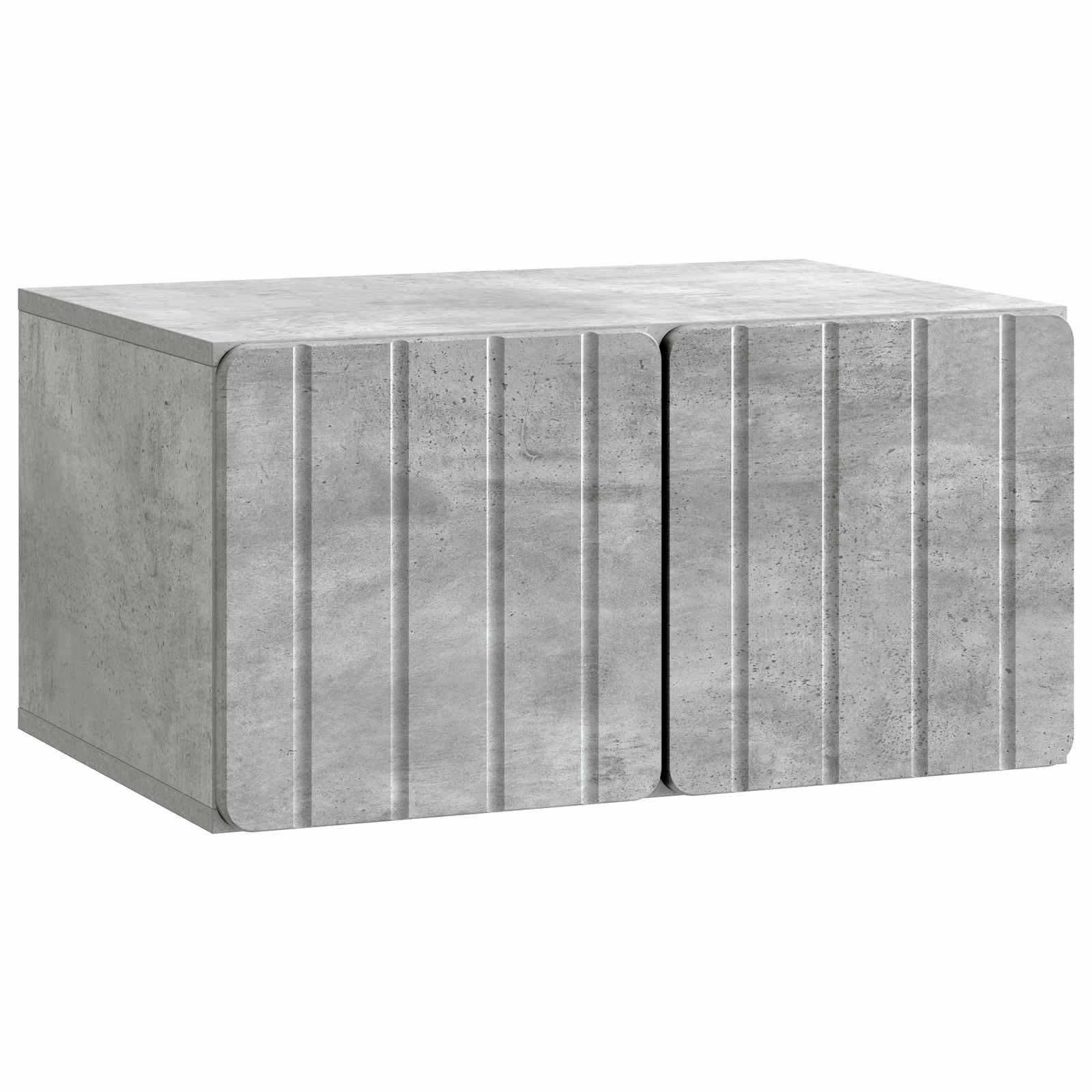 Væghængt TV-skab Betongrå 59,5 x 41 x 30 cm Konstrueret træ billede