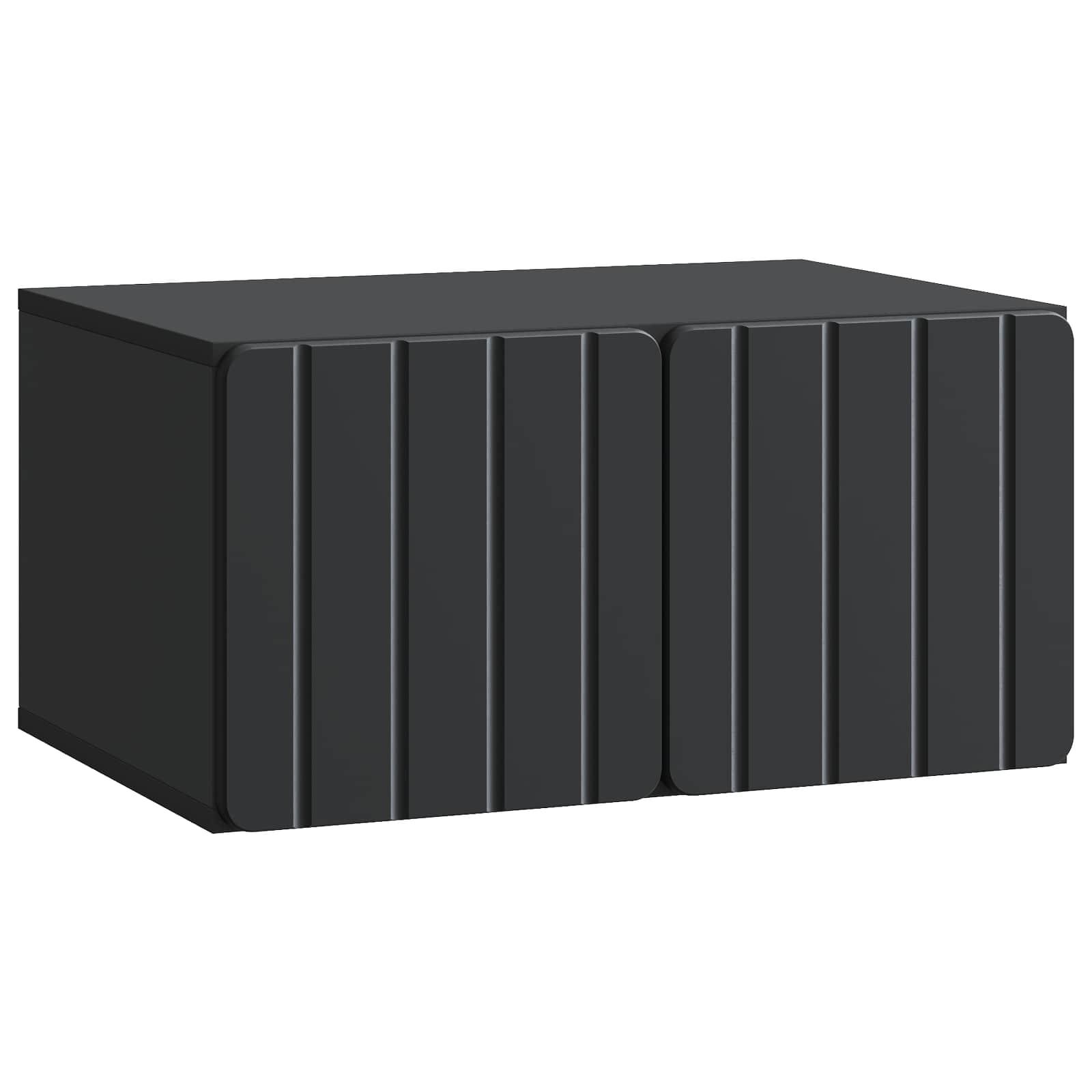 Væghængt TV-skab Sort 59,5 x 41 x 30 cm Konstrueret træ billede