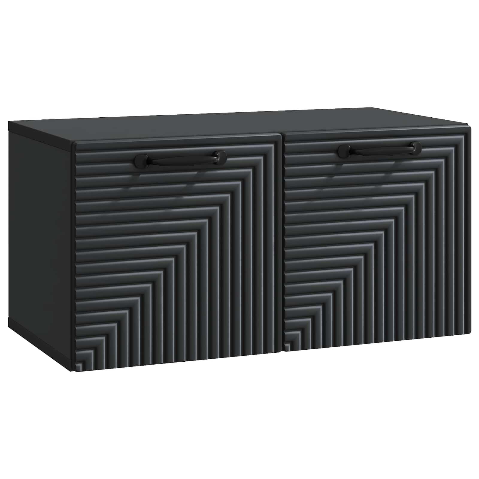 Væghængt TV-skab Sort 59,5 x 31 x 30 cm Konstrueret træ billede