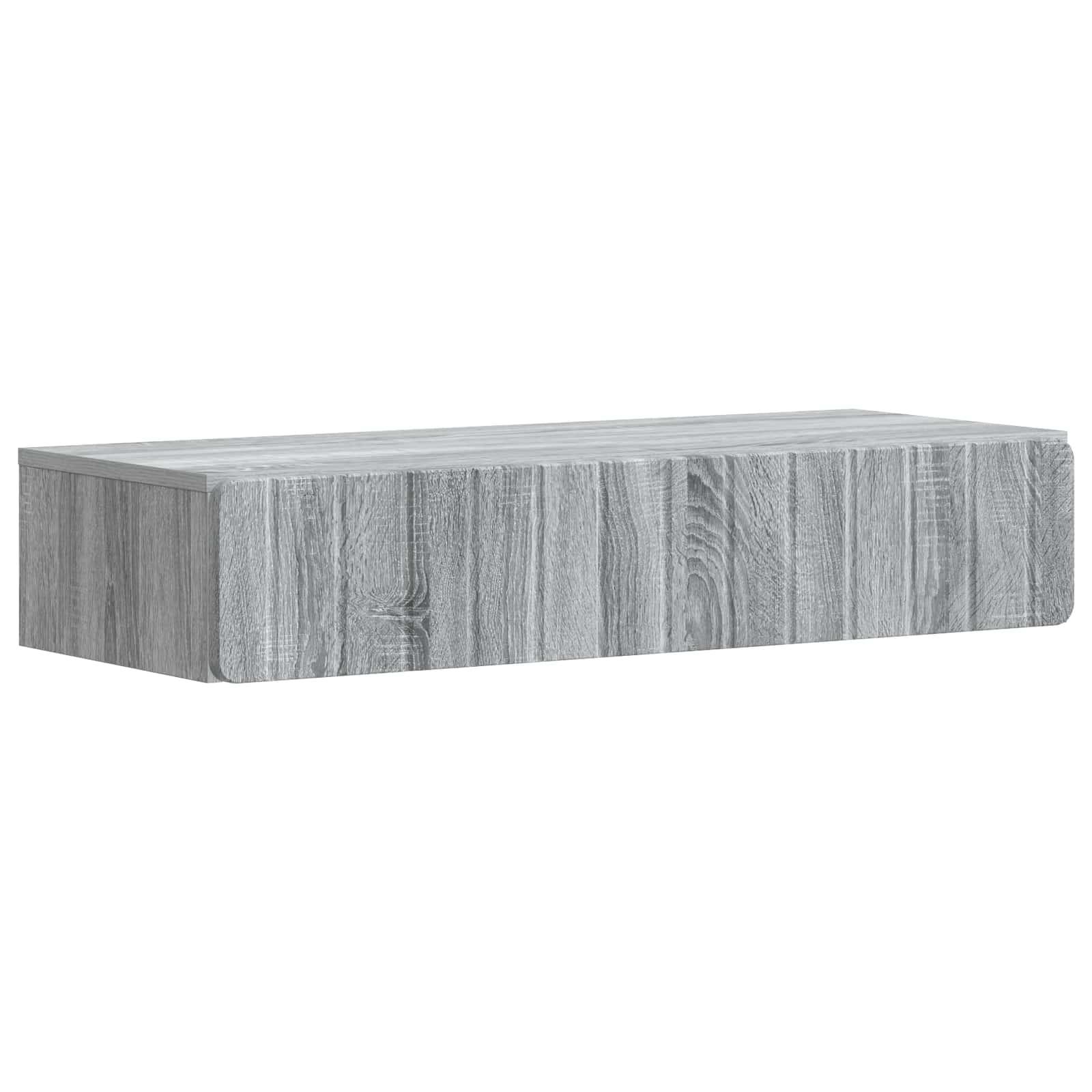 Væghængt Sideskab Grå sonoma-eg 87,5 x 34,5 x 17 cm billede