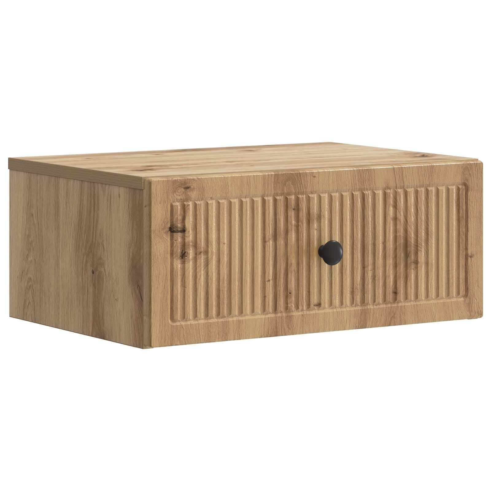 Natskab med skuffe Artisan-eg 49 x 34,5 x 20 cm Konstrueret træ billede