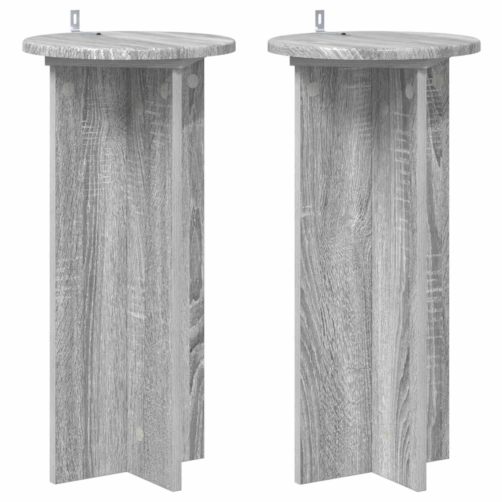 Planteholder 2 stk Grå sonoma-eg 29,5 x 29,5 x 60 cm billede