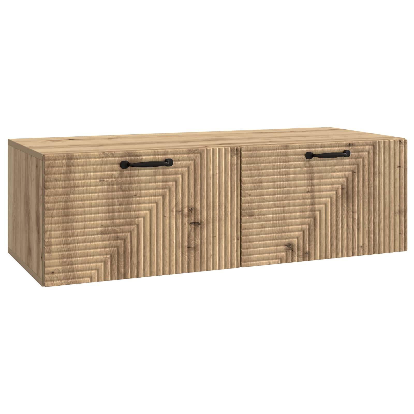 Væghængt TV-skab Artisan-eg 98 x 41 x 30 cm Konstrueret træ billede