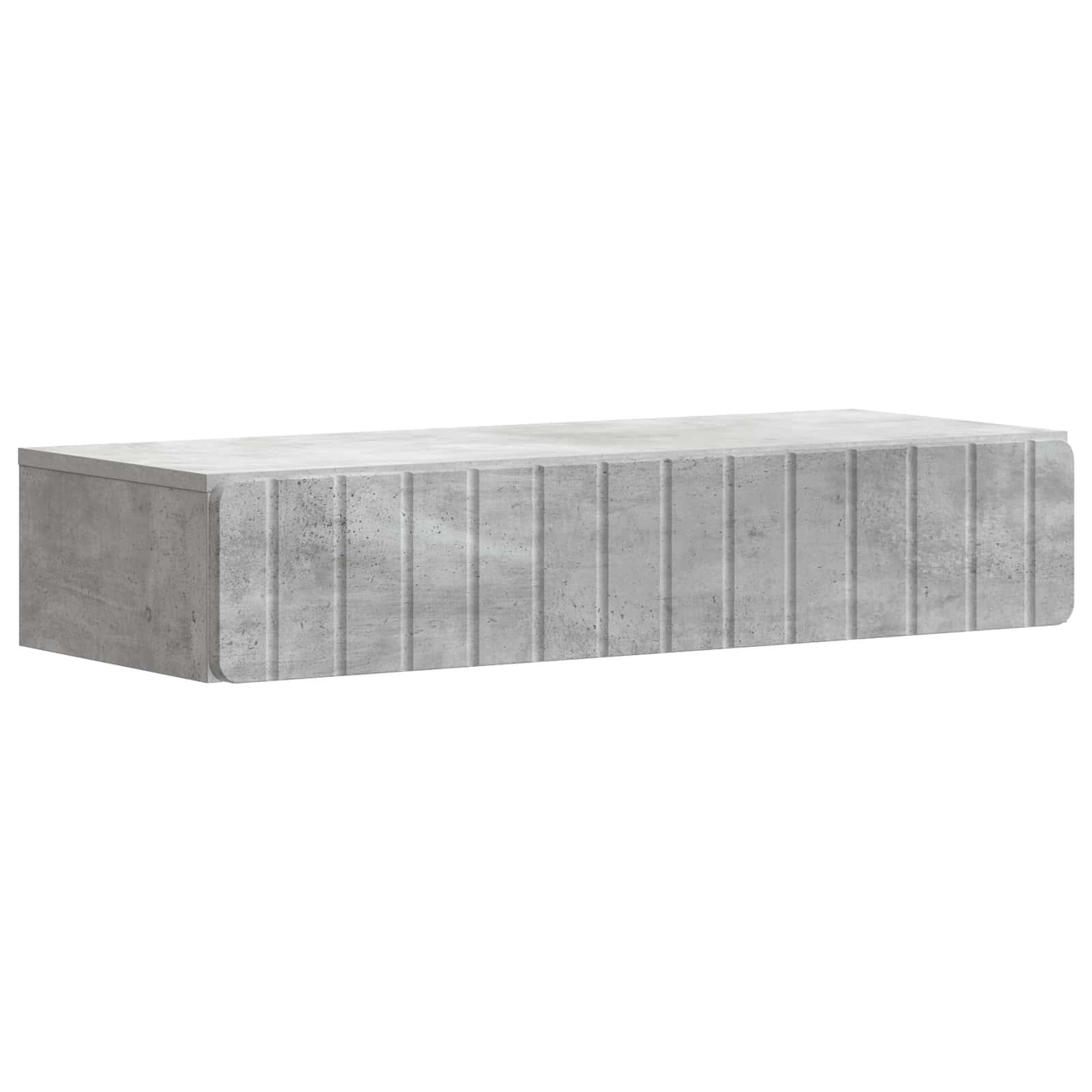 Væghængt Sideskab Betongrå 87,5 x 34,5 x 17 cm Konstrueret træ billede