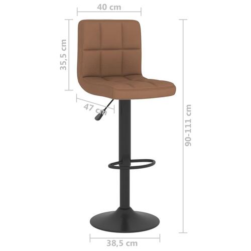 Barstole 2 stk. stof brun