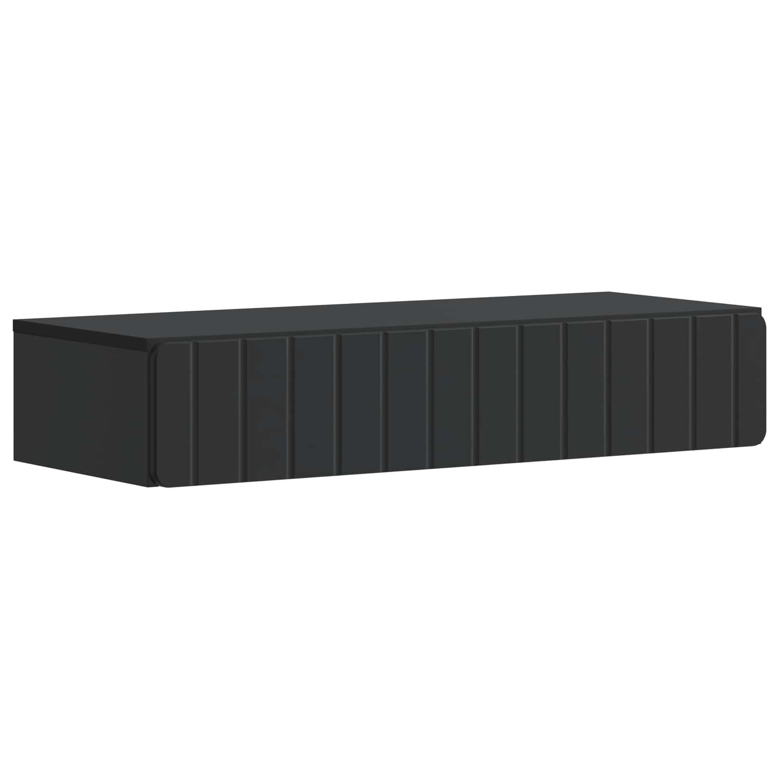 Væghængt Sideskab Sort 87,5 x 34,5 x 17 cm Konstrueret træ billede