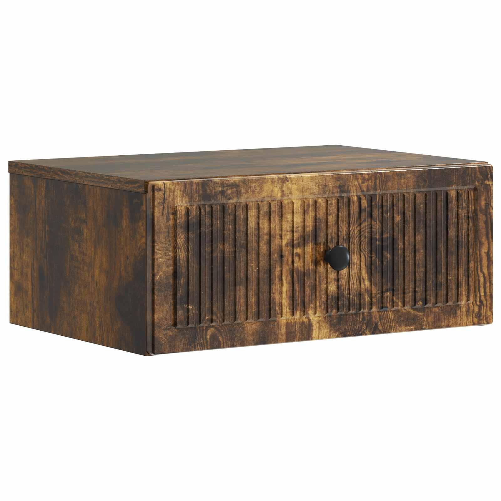 Natskab med skuffe Røget eg 49 x 34,5 x 20 cm Konstrueret træ billede