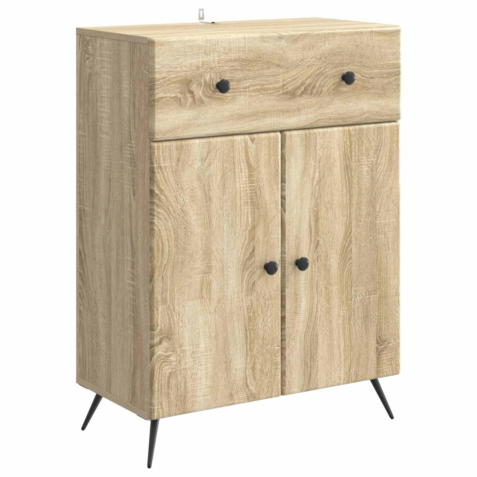 Sidebord Sonoma-eg 66 x 34,5 x 90 cm Konstrueret træ billede