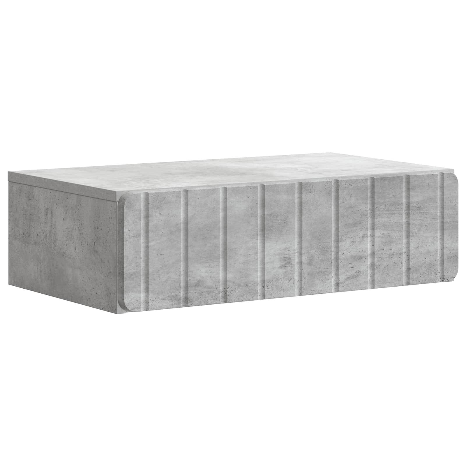 Væghængt Sideskab Betongrå 59 x 34,5 x 17 cm Konstrueret træ billede