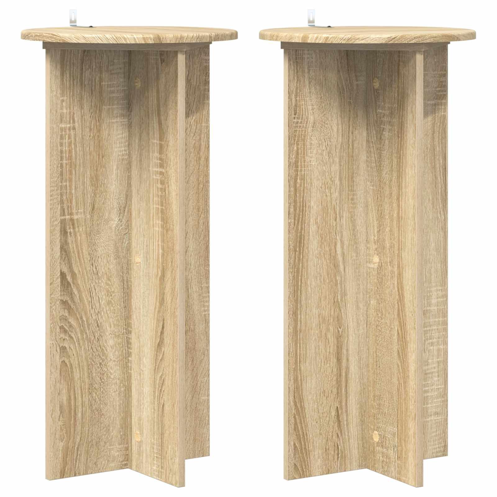 Planteholder 2 stk Sonoma-eg 40 x 40 x 80 cm Konstrueret træ billede