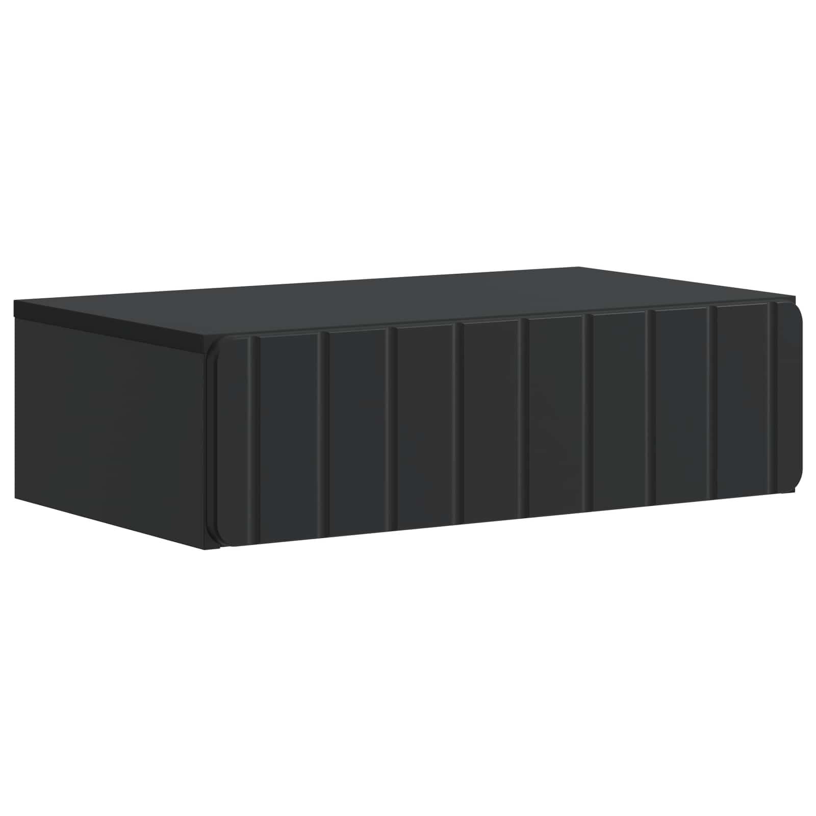 Væghængt Sideskab Sort 59 x 34,5 x 17 cm Konstrueret træ billede