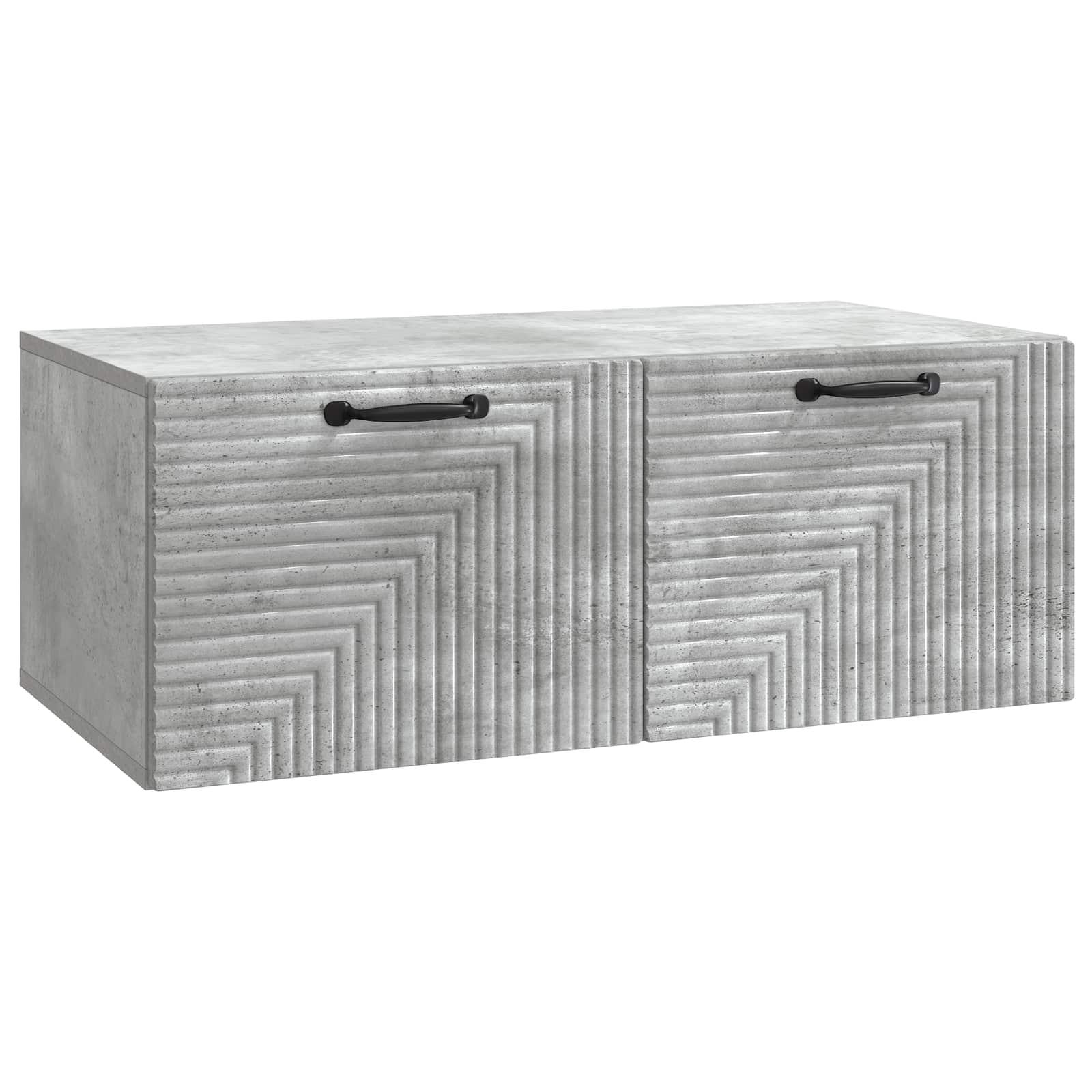 Væghængt TV-skab Betongrå 78,5 x 41 x 30 cm Konstrueret træ billede