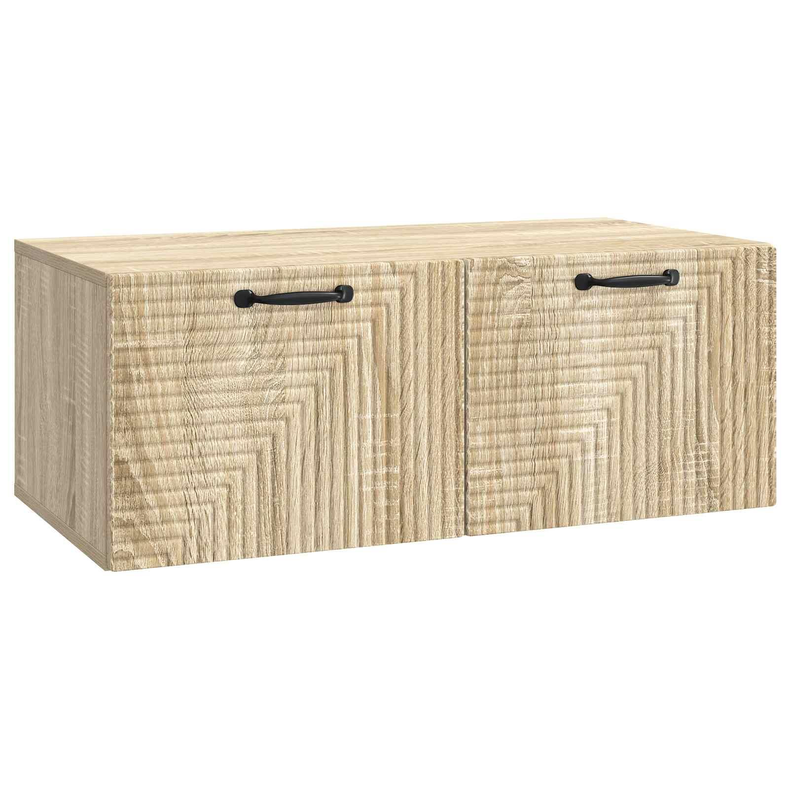 Væghængt TV-skab Sonoma-eg 78,5 x 41 x 30 cm Konstrueret træ billede