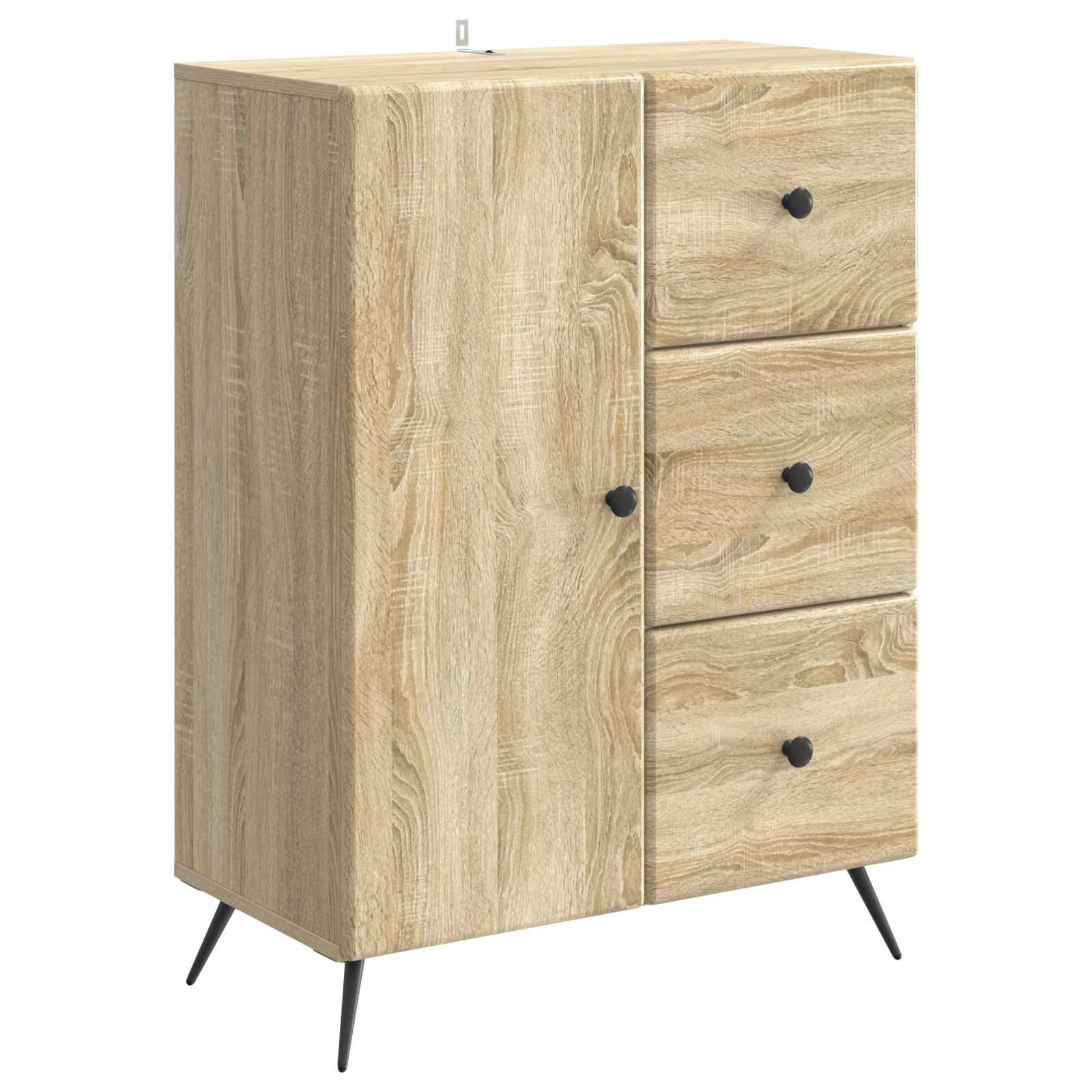 Sidebord Sonoma-eg 66 x 34,5 x 90 cm Konstrueret træ billede