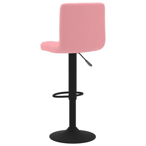Barstole 2 stk. fløjl pink
