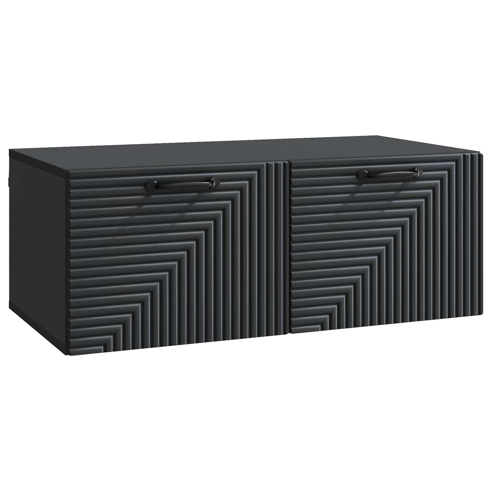 Væghængt TV-skab Sort 78,5 x 41 x 30 cm Konstrueret træ billede