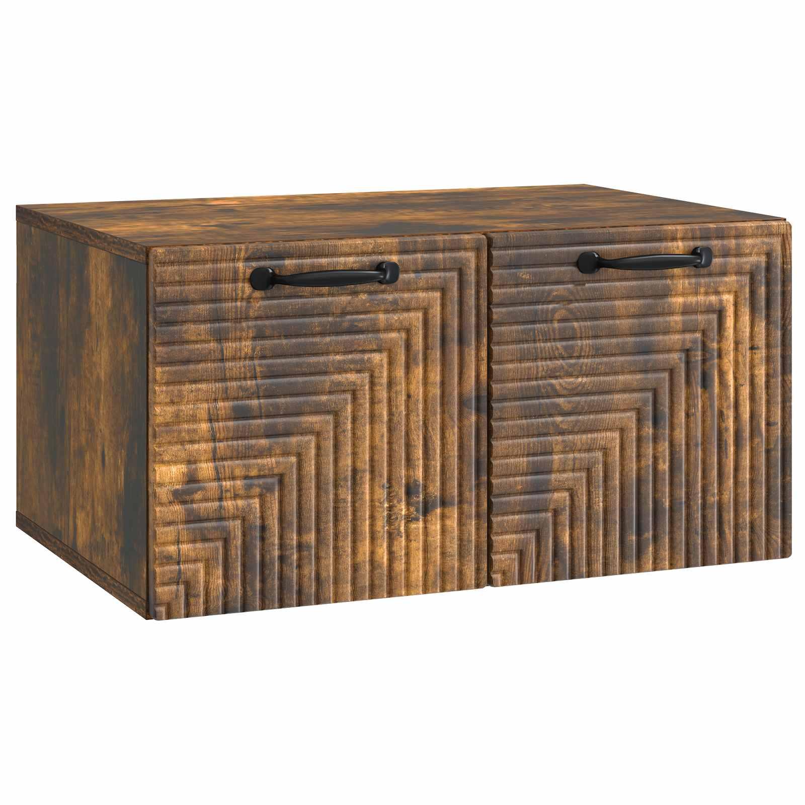 Væghængt TV-skab Røget eg 59,5 x 41 x 30 cm Konstrueret træ billede