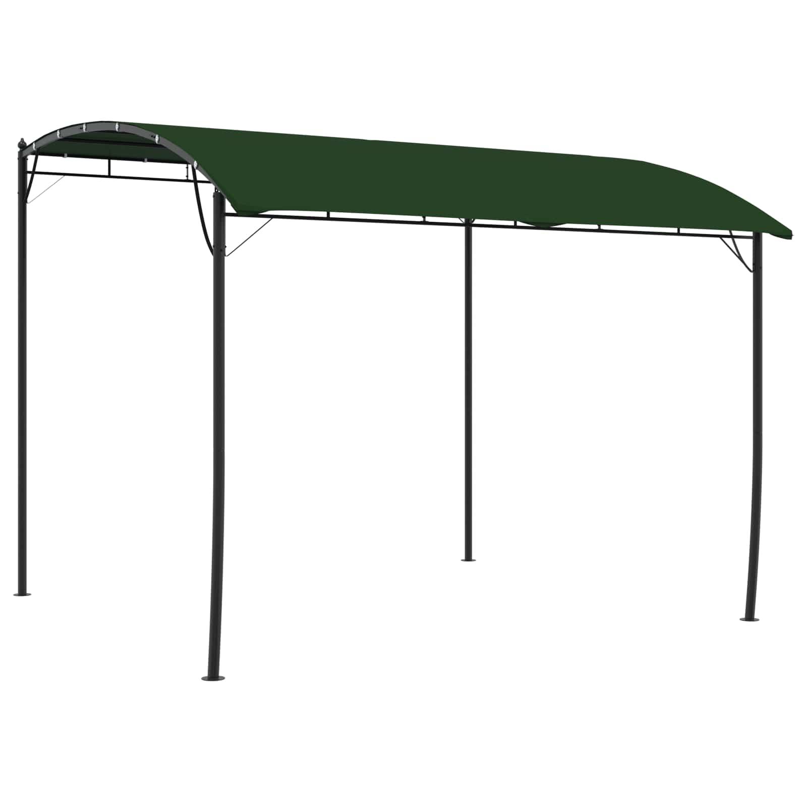 Pavillon 3 x 3 x 2,55 m Grøn Stof og aluminium 180 billede