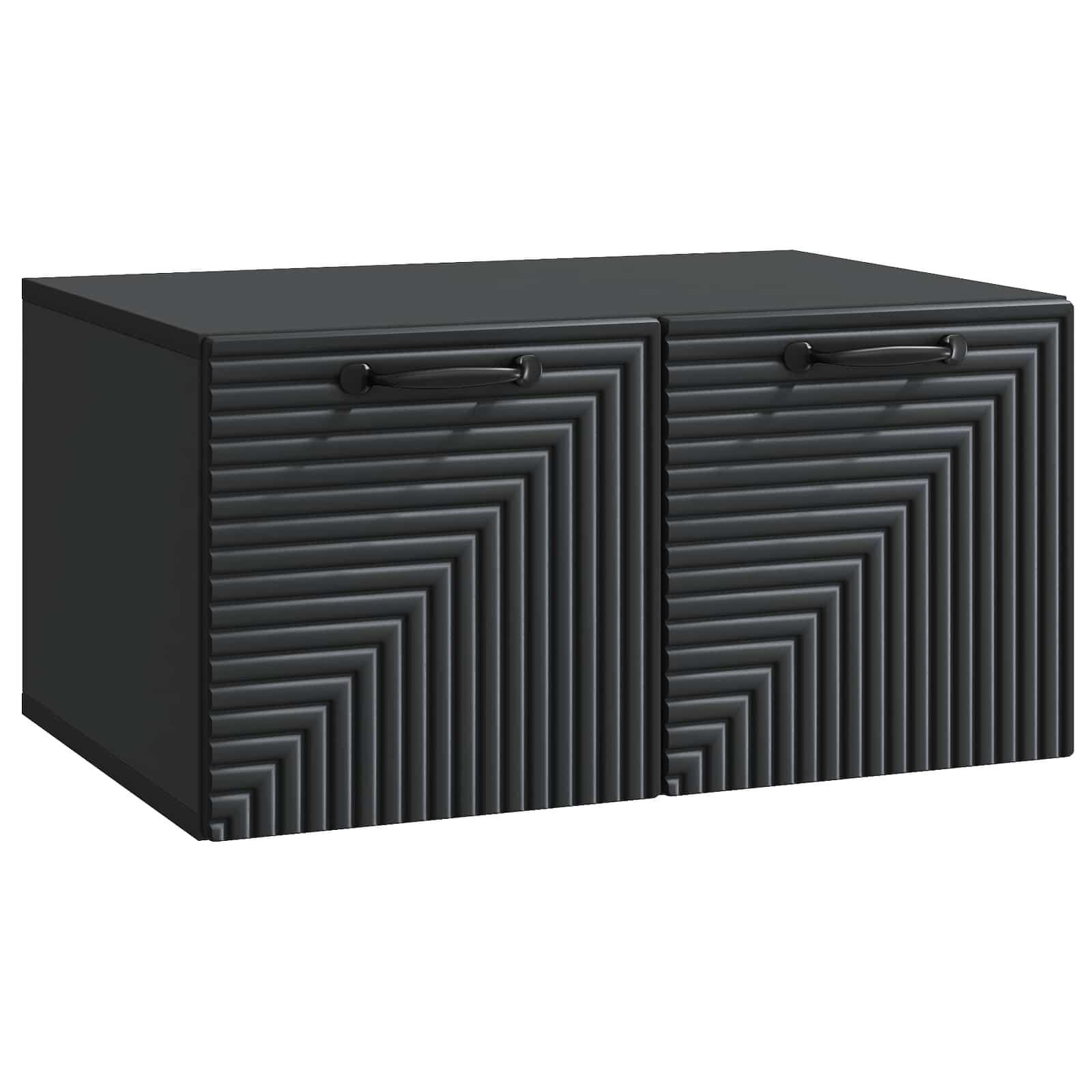 Væghængt TV-skab Sort 59,5 x 41 x 30 cm Konstrueret træ billede