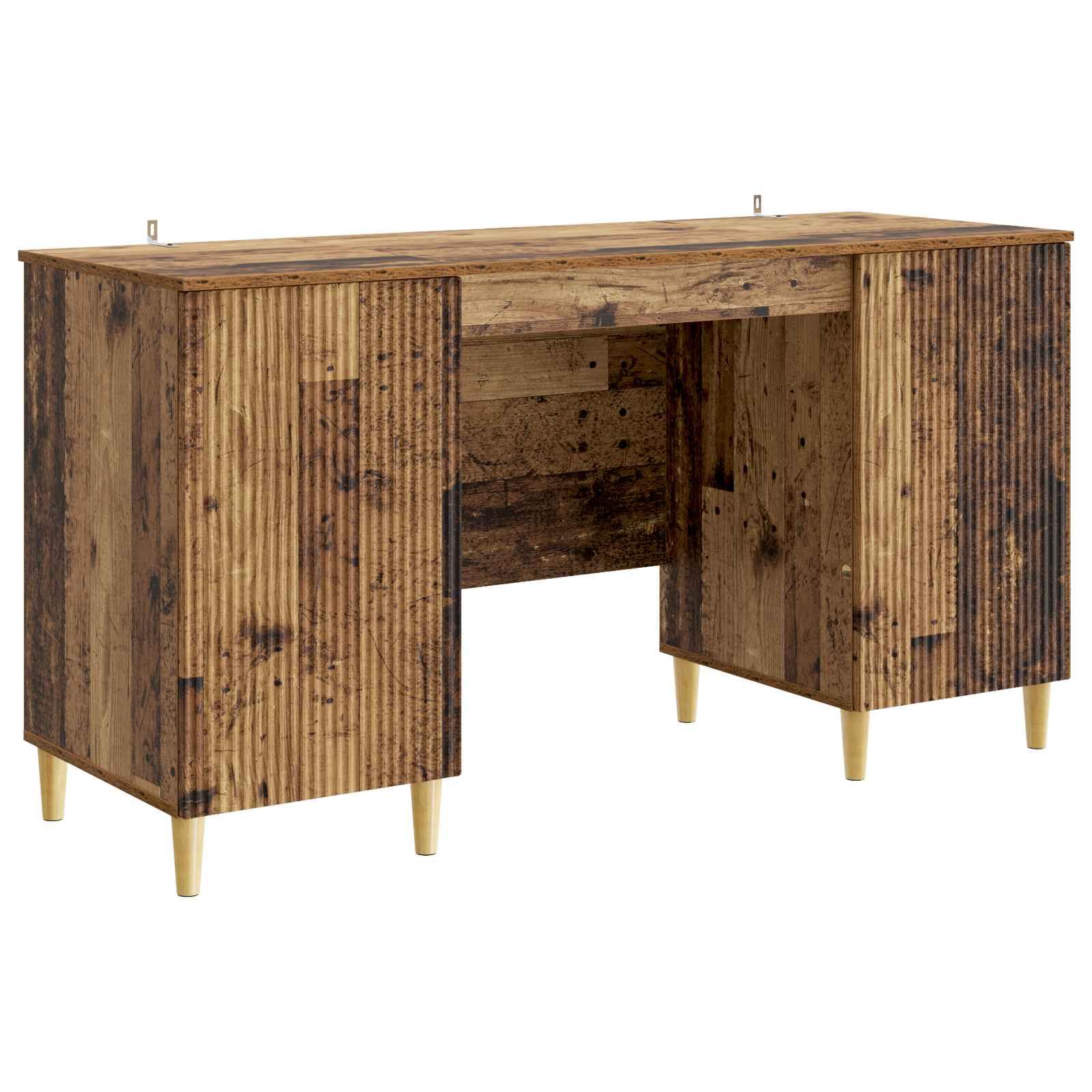 Bord med hylde Gammelt træ 142,5 x 50 x 75 cm Konstrueret træ billede