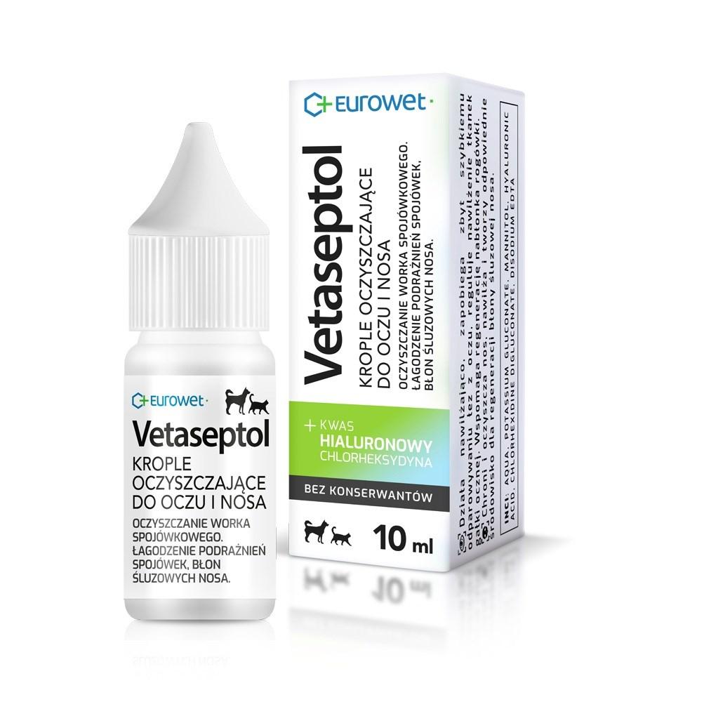 EUROWET Vetaseptol - rensende dråber til øjne og næse til hunde og katte - 10 ml billede