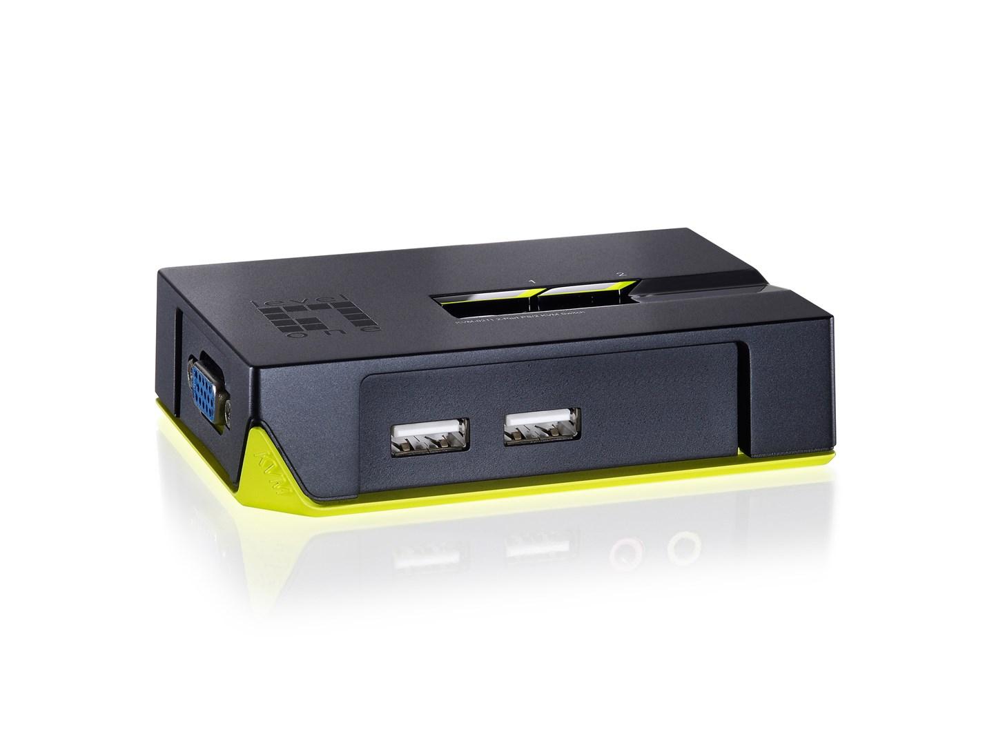 LevelOne 2-port USB VGA KVM-switch billede