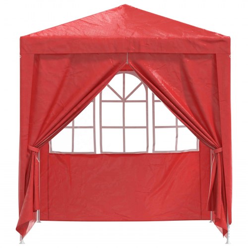 Party Tent Rød 200 x 200 x 240 cm PE og stål