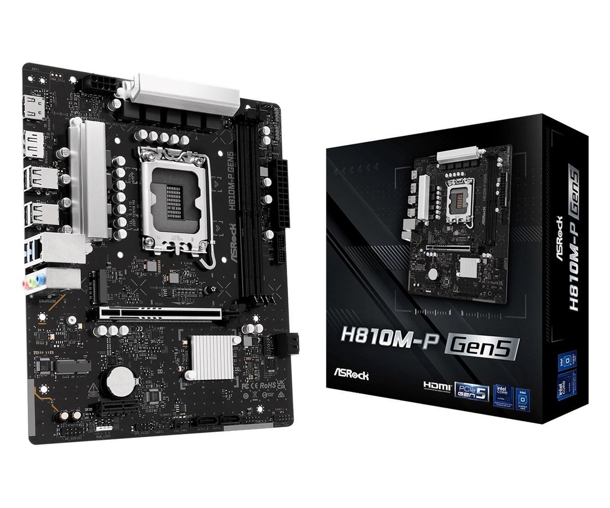 ASRock H810M-P Gen5 bundkort – micro ATX, LGA 1851 billede