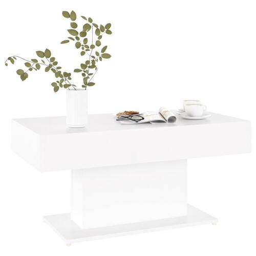 Sofabord 96x50x45 cm konstrueret træ hvid