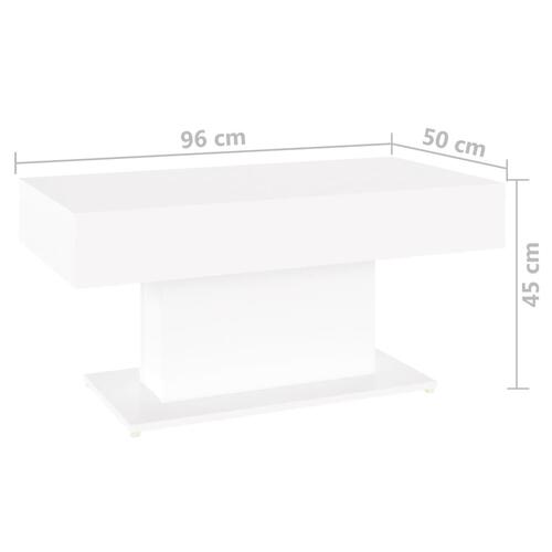 Sofabord 96x50x45 cm konstrueret træ hvid
