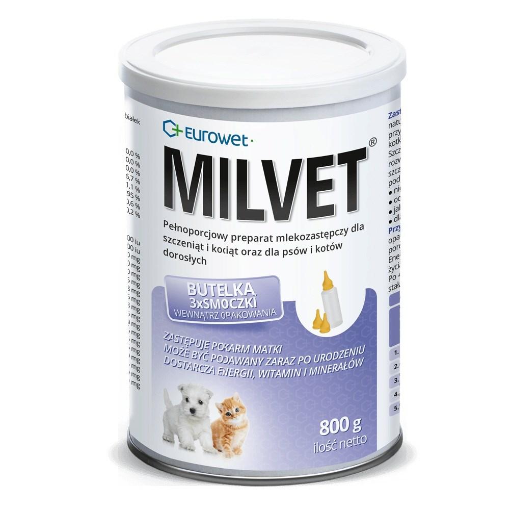 EUROWET Milvet mælk-erstatning til hunde og katte - 800 g billede