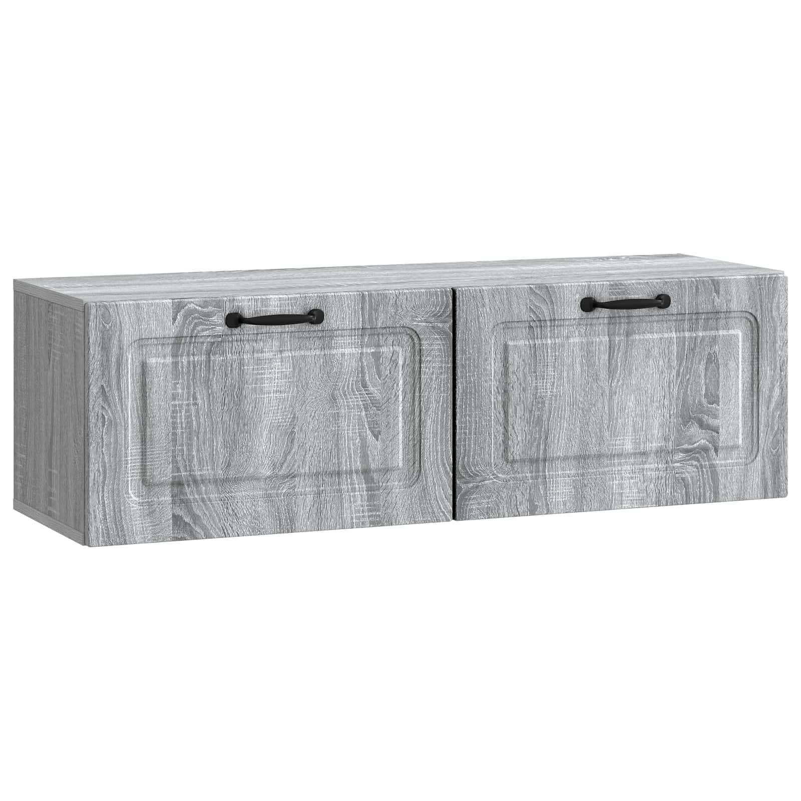 Væghængt TV-skab Grå sonoma-eg 98 x 31 x 30 cm Konstrueret træ billede