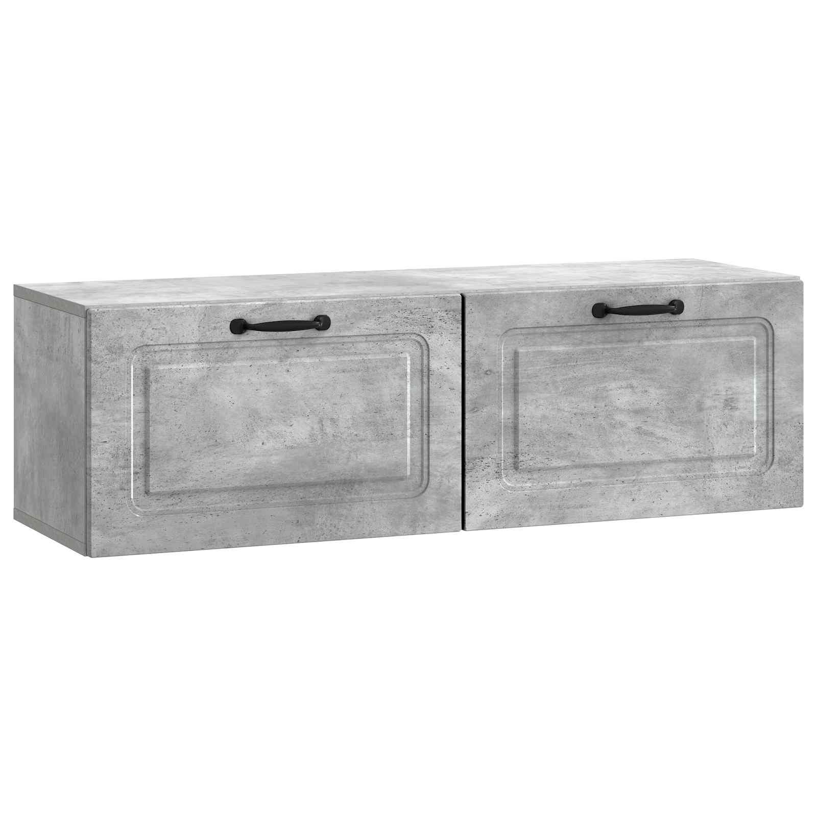 Væghængt TV-skab Betongrå 98 x 31 x 30 cm Konstrueret træ billede