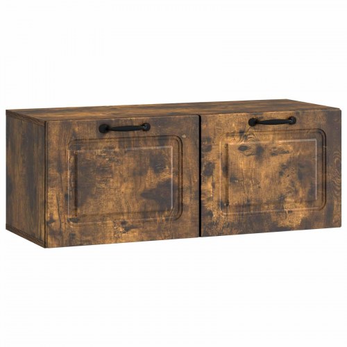 Væghængt TV-skab Røget eg 78,5 x 31 x 30 cm Konstrueret træ