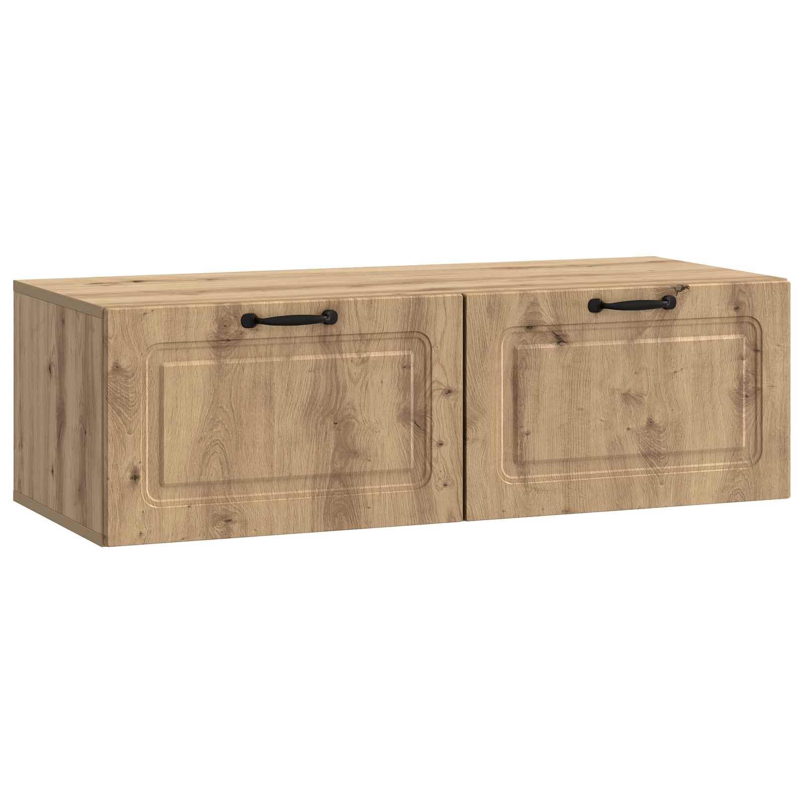 Væghængt TV-skab Artisan-eg 98 x 41 x 30 cm Konstrueret træ billede