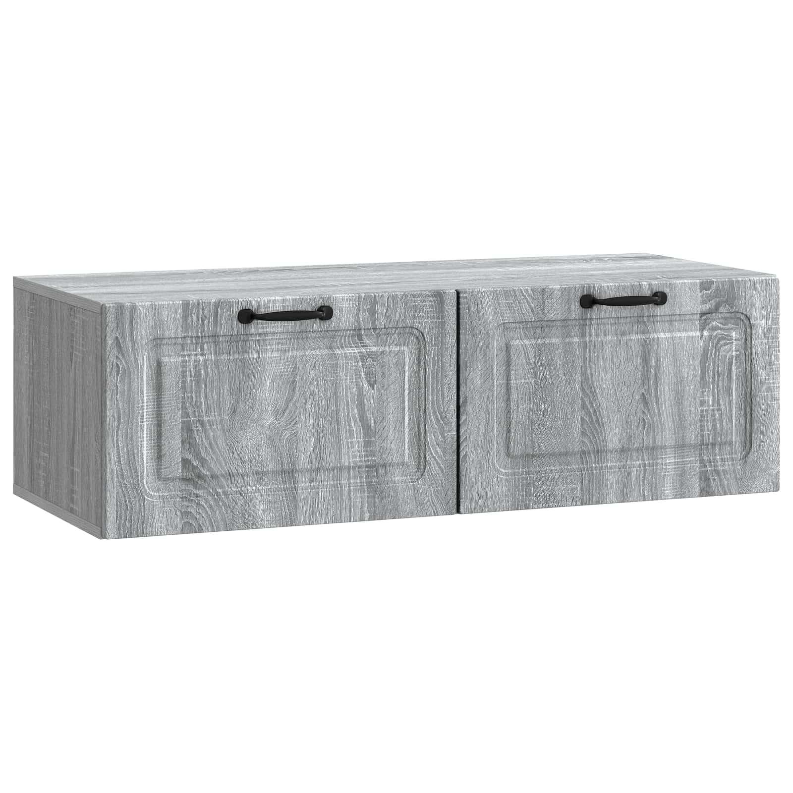 Væghængt TV-skab Grå sonoma-eg 98 x 41 x 30 cm Konstrueret træ billede