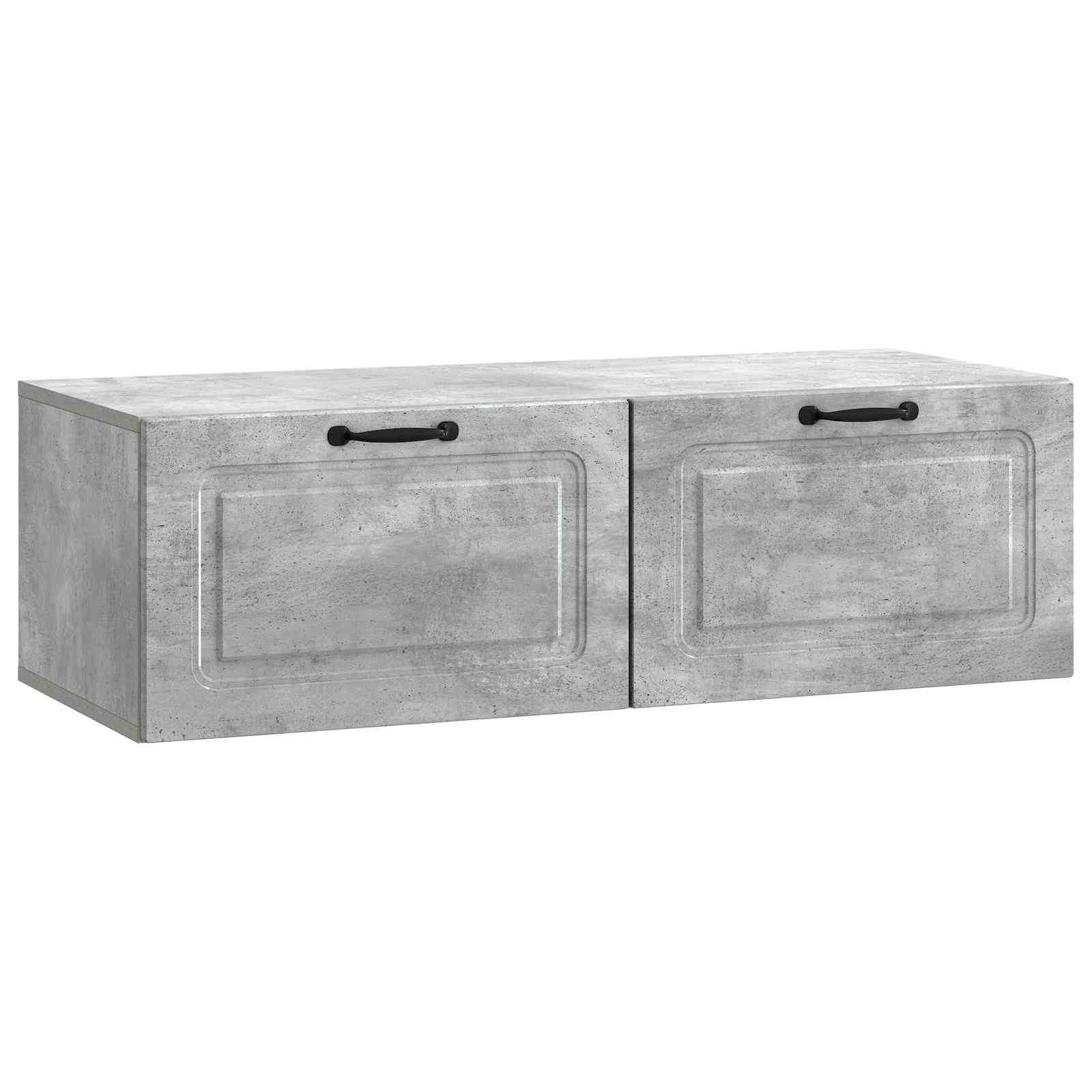 Væghængt TV-skab Betongrå 98 x 41 x 30 cm Konstrueret træ billede