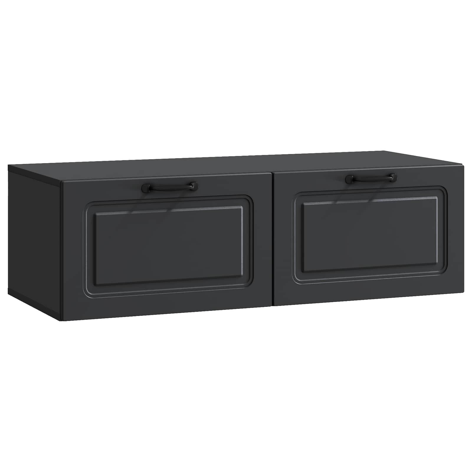 Væghængt TV-skab Sort 98 x 41 x 30 cm Konstrueret træ billede