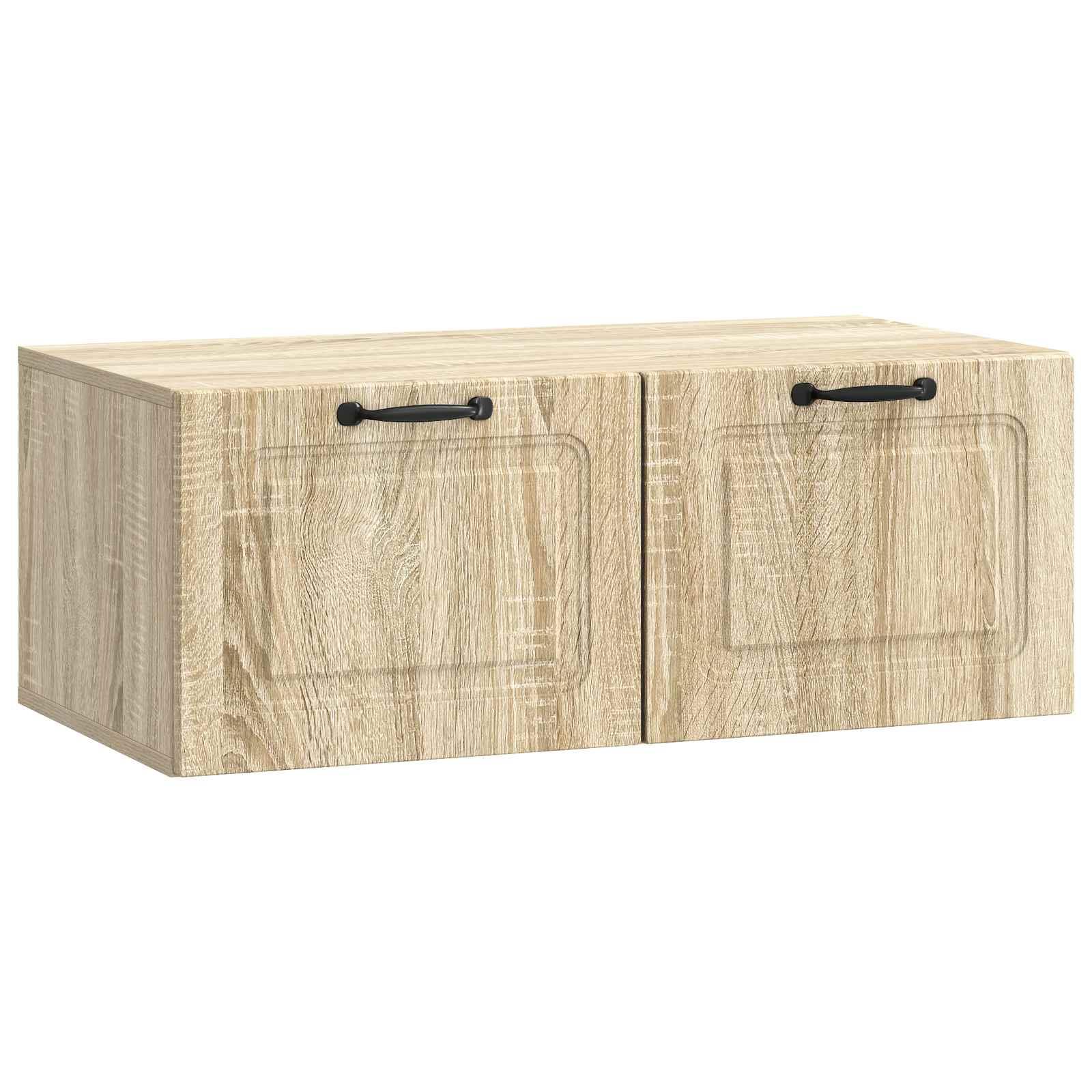 Væghængt TV-skab Sonoma-eg 78,5 x 41 x 30 cm Konstrueret træ billede