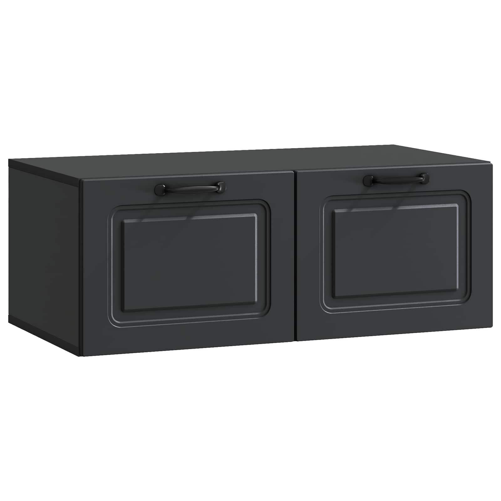 Væghængt TV-skab Sort 78,5 x 41 x 30 cm Konstrueret træ billede