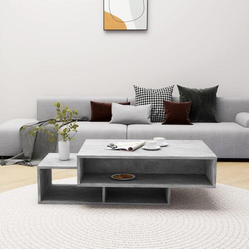 Sofabord 105x55x32 cm konstrueret træ betongrå
