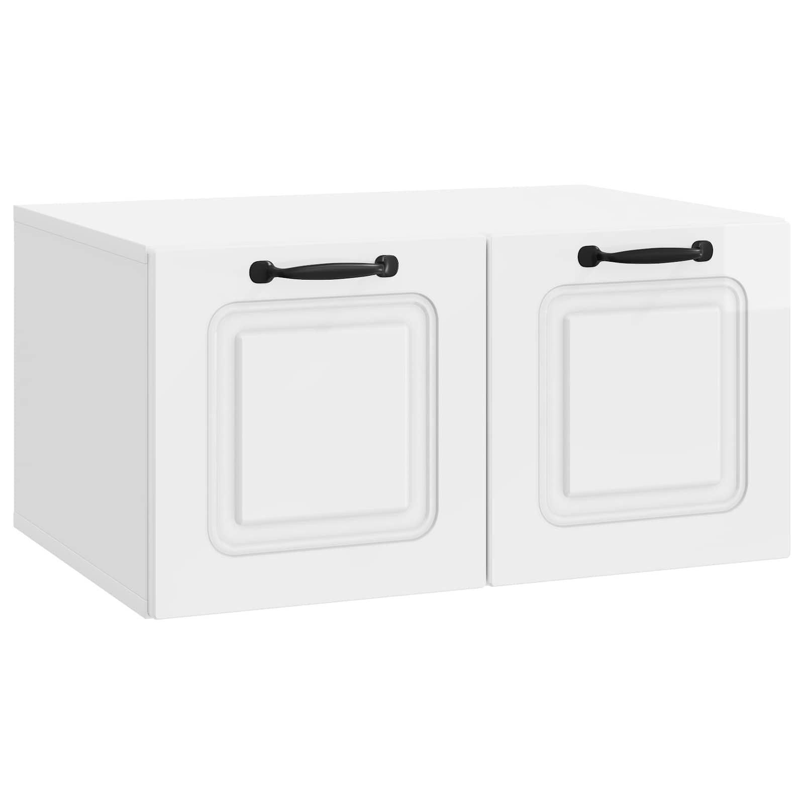 Væghængt TV-skab Vægmonteret Hvid højglans 59,5 x 41 x 30 cm billede