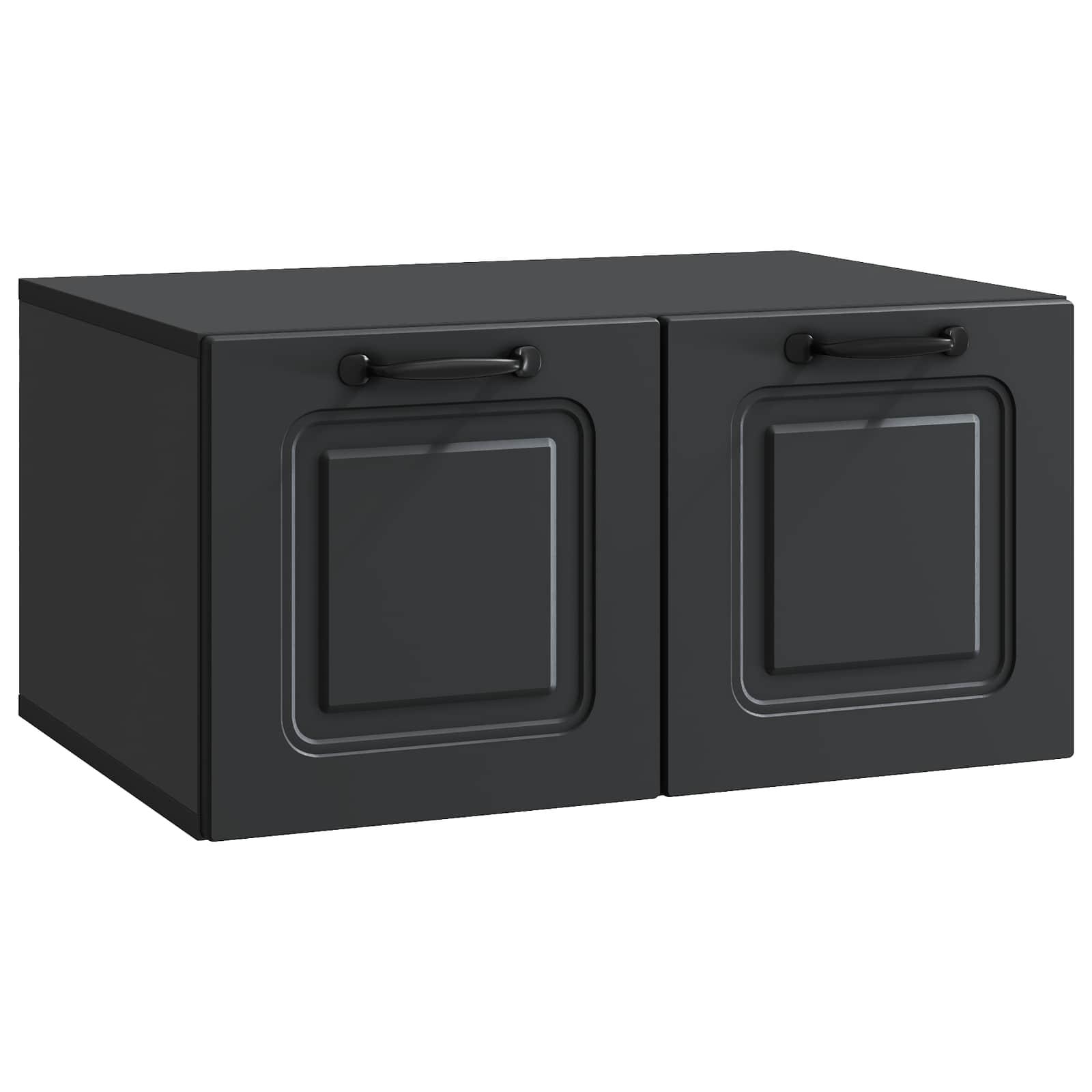 Væghængt TV-skab Sort 59,5 x 41 x 30 cm Konstrueret træ billede
