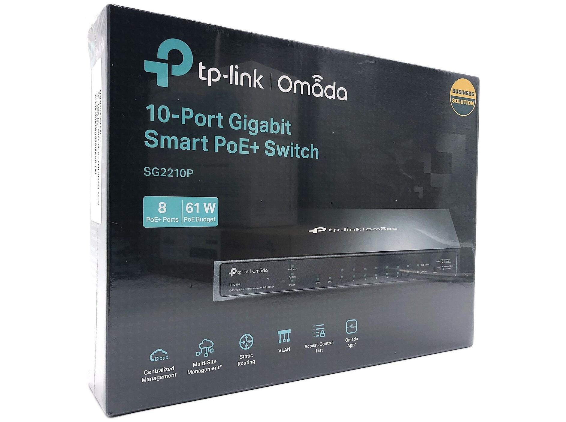 TP-Link TL-SG2210P gigabit switch med 8 PoE-porte og 2 SFP billede